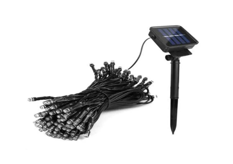 Lumières de cordes solaires 12m Fée 100 LED LAMPES SOLAIRES LAVE JARDIN MARDI DE MODE VOIRI