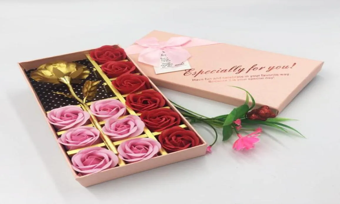 12 kunstbloemen Geschenkdoos Roses Valentine039S Day Gift Family Simulation Flower Decoration4625750