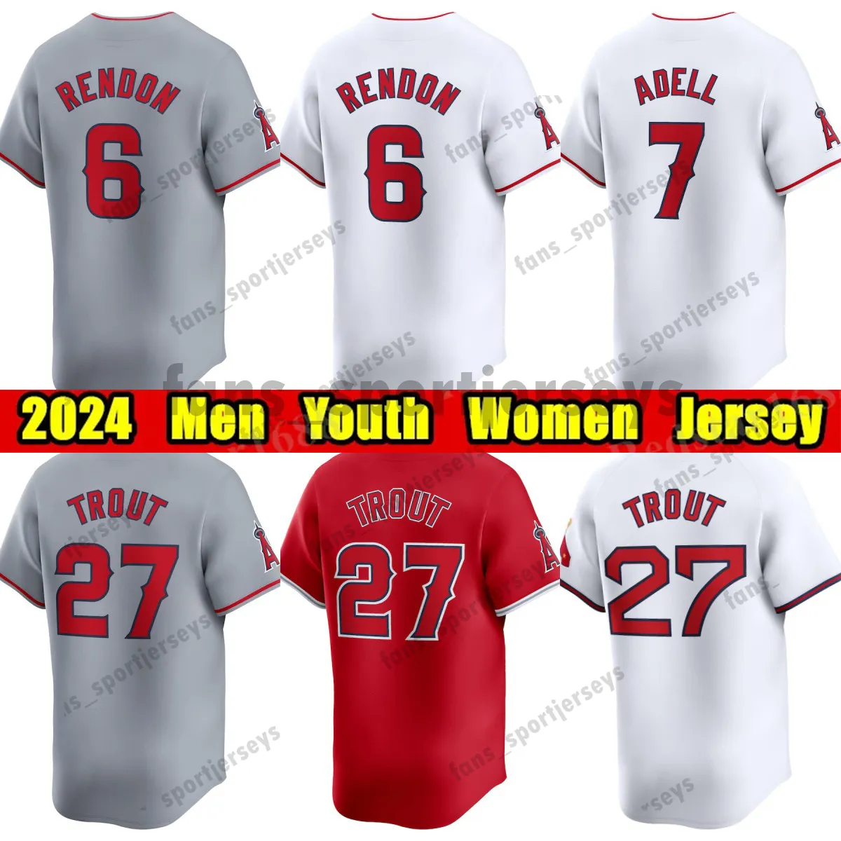 Mike Trout Shohei Ohtani Baseball Jerseys Angels Anthony Rendon Reid Detmers Matt Thaiss Zach Neto Tyler Anderson Taylor Ward Brandon Drury