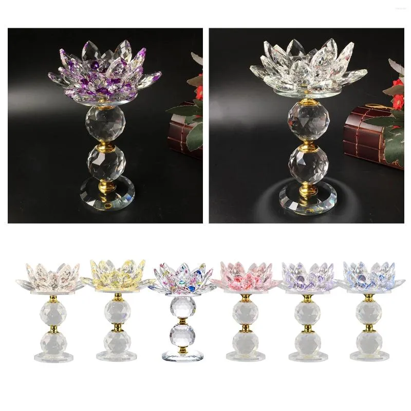 Bandlers Crystal Lotus Solder 4,72 'Dia Stand Party Decor Centrepieces coloré