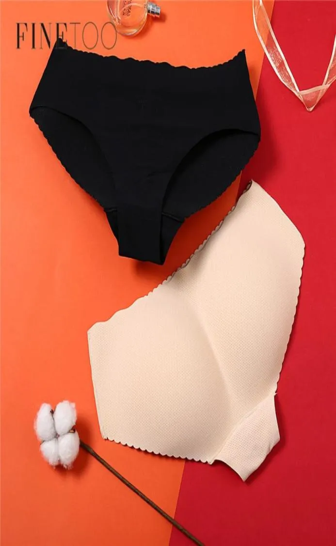 Finetoo vadderade kvinnor shaper trosor underkläder underkläder sömlösa höft push up skinkor sexiga damer trosor kroppsformning5069247
