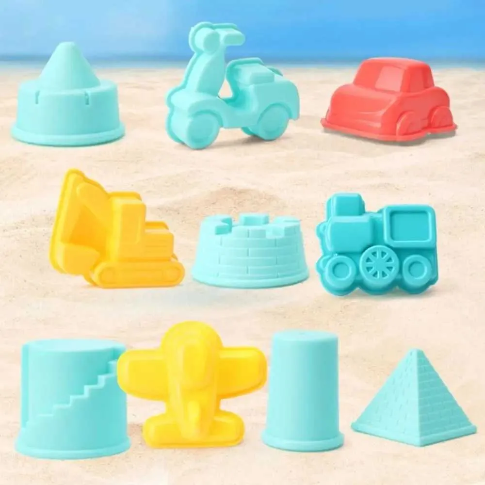 34S1 Sand Play Water Fun 18 Sets Childrens Beach Toy Sets Handglas Zanglijst Baby Travel Buitengereedschap met Sand Rake Watering Cans Shovel Rake Model D240429