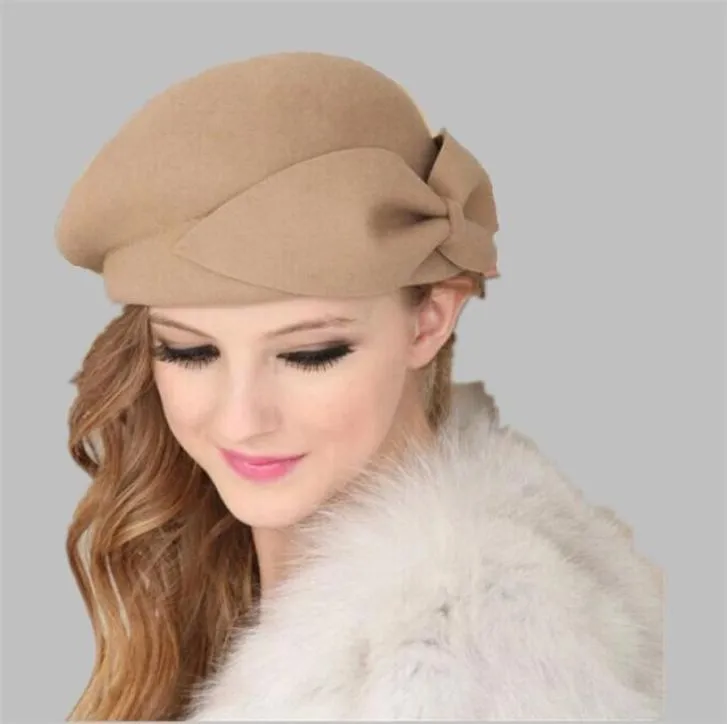 Ozyc 100 laine vintage chaude laine hivernale femme béret artiste français bonnet de bonnet de bonnet pour fille douce cadeau printemps et automne chapeaux s181201958784