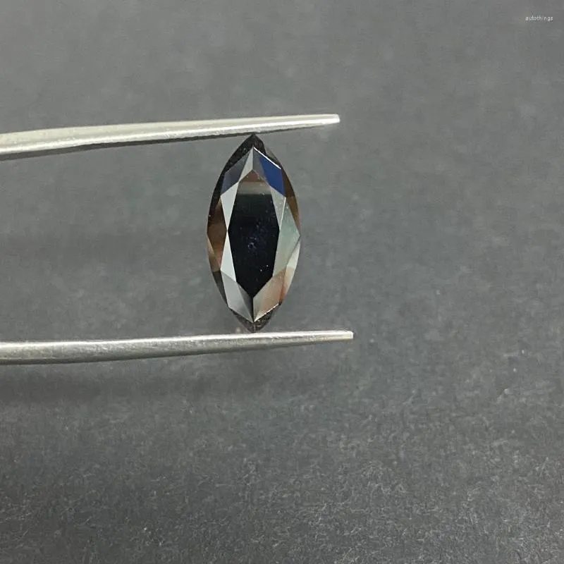 Diamantes soltos 1 quilat cor preto forma de marquise 5 mm 10mm de joias de moissanita sintética Brincho de pedras preciosas em preço baixo