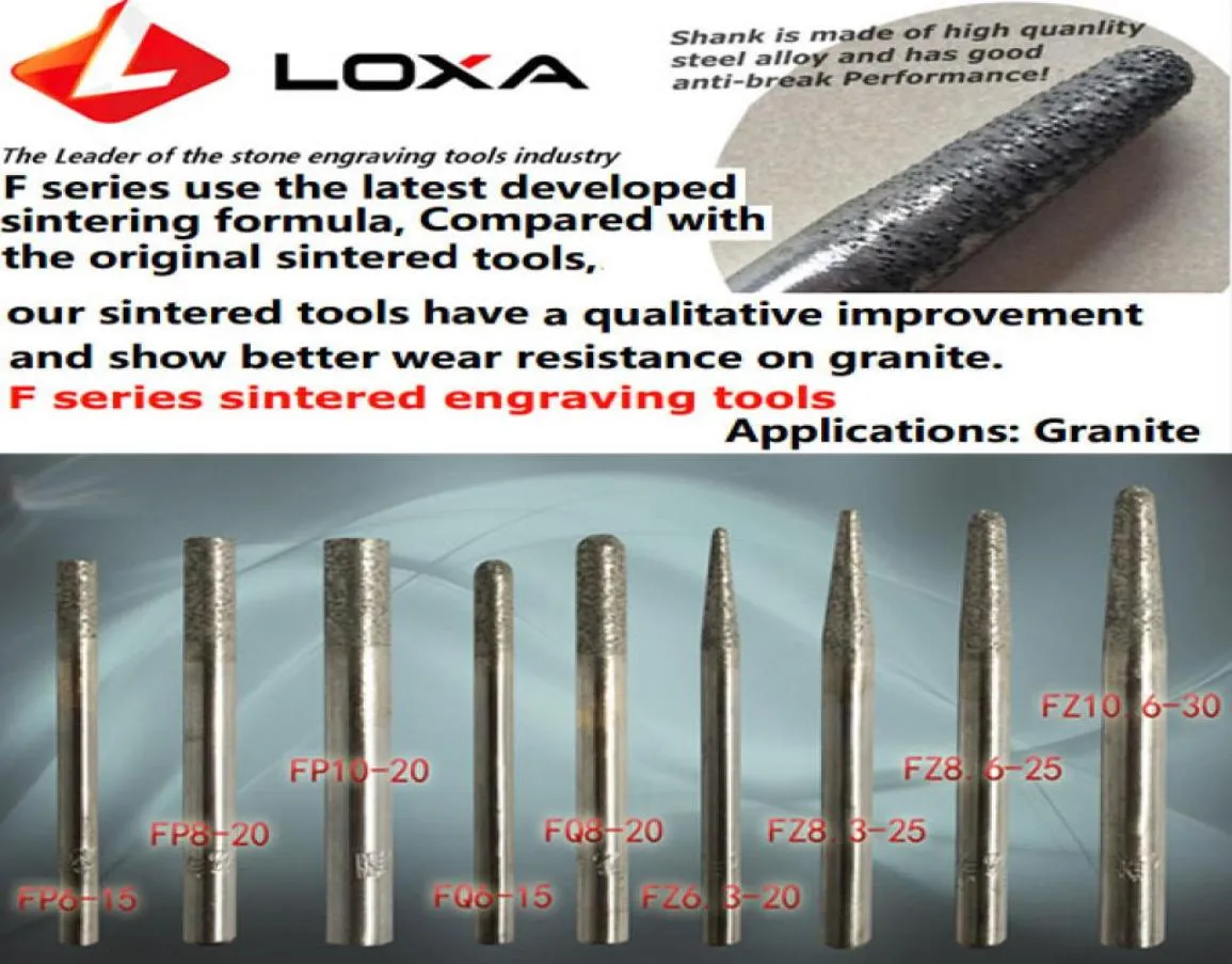 LOXA Fseires Sintered diamond tools Diamond grinding tool CNC engraving bit for carving Granite relief end milling tool2008305