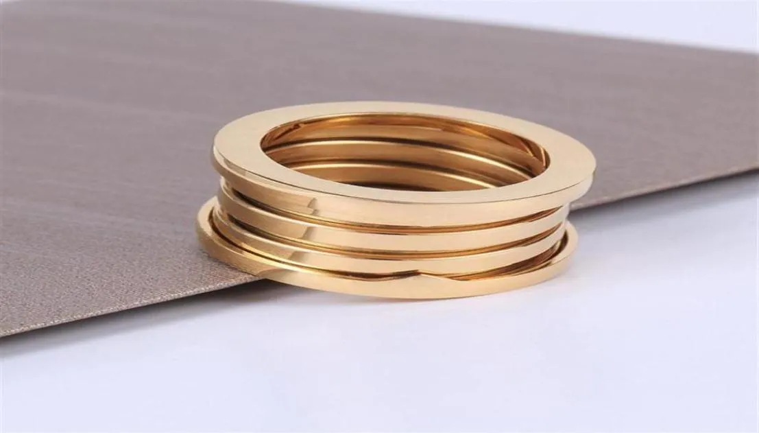 Gold Silver Rosegold Color Spring Rings For Women Men Girls Ladies Midi Rings Logo Classic Designer Wedding Bands Brand Jewelry2668716210