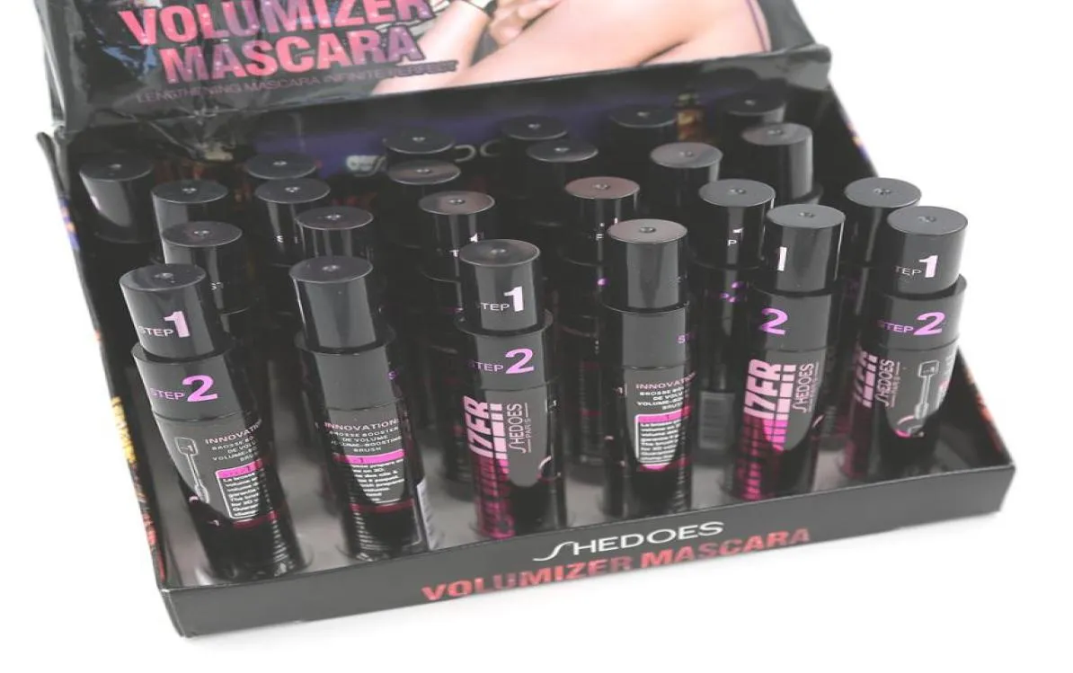 Mascara 2in1 Mascara volumizzatore nero extra a lungo duraturo 24 Pcsbox Eye Mascara Makeup 10G 82005208294