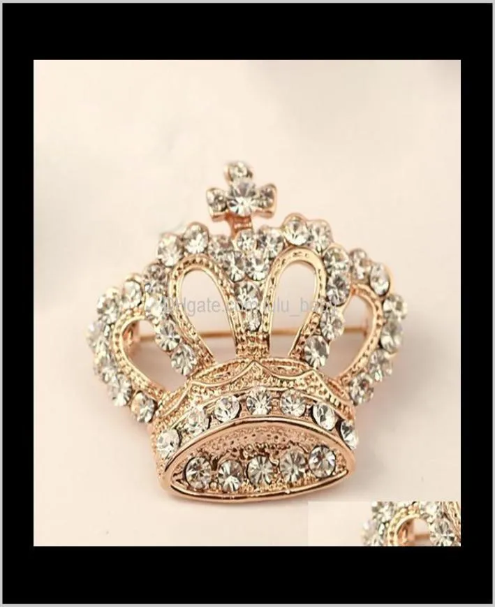 Decoratief kledingkristal voor vrouwen Wedding Bridal Shiny Ridestone Crown Dress Pin Zdms5 Pins Broches O6dth9345435