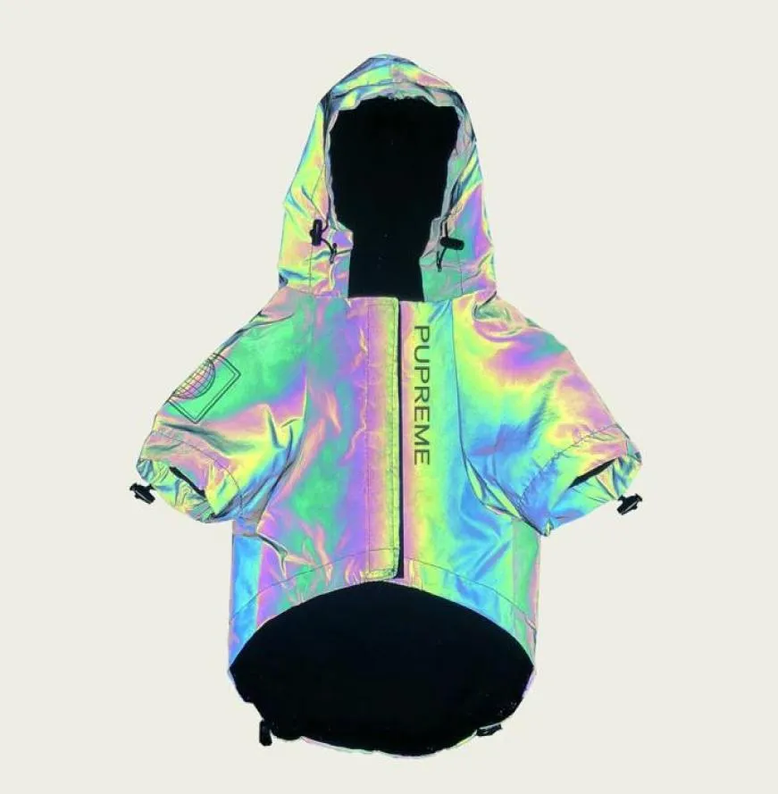 Vestes de chien de mode Reflective Jack Veste Mabinet extérieur imperméable pour chiens Vêtements sport Sweat Hoodie Windbreaker Bulldog Pet Clothes 2011095107913