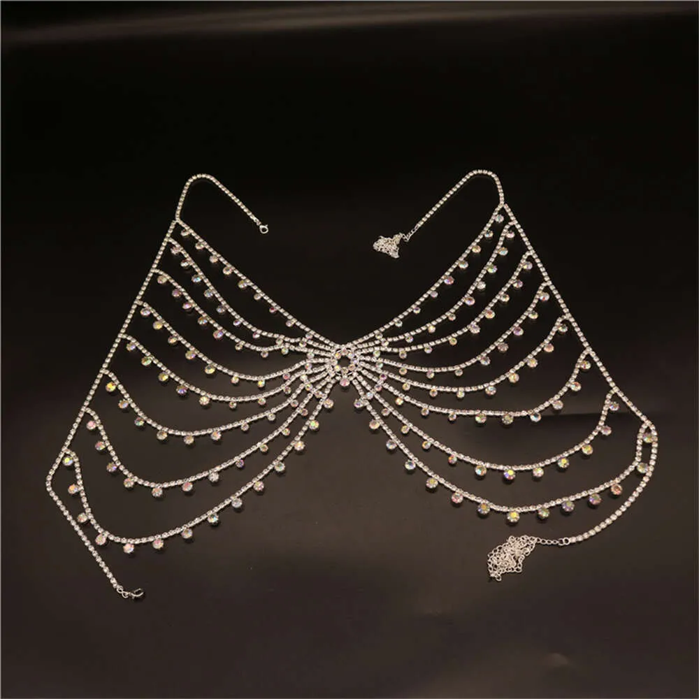 إكسسوارات الأزياء المثيرة راينستون لامعة رائعة ملهى ليلي حفلة بيكيني سلسلة أزياء المجوهرات جسم المجوهرات