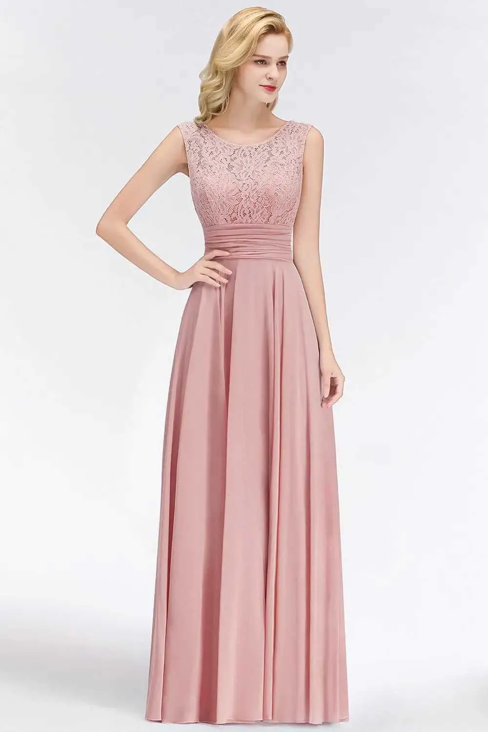 navy blue and dusty pink dress Blue & Dusty Pink Vibe Cross-Back Maxi Dress – Dream Closet Couture main image 0