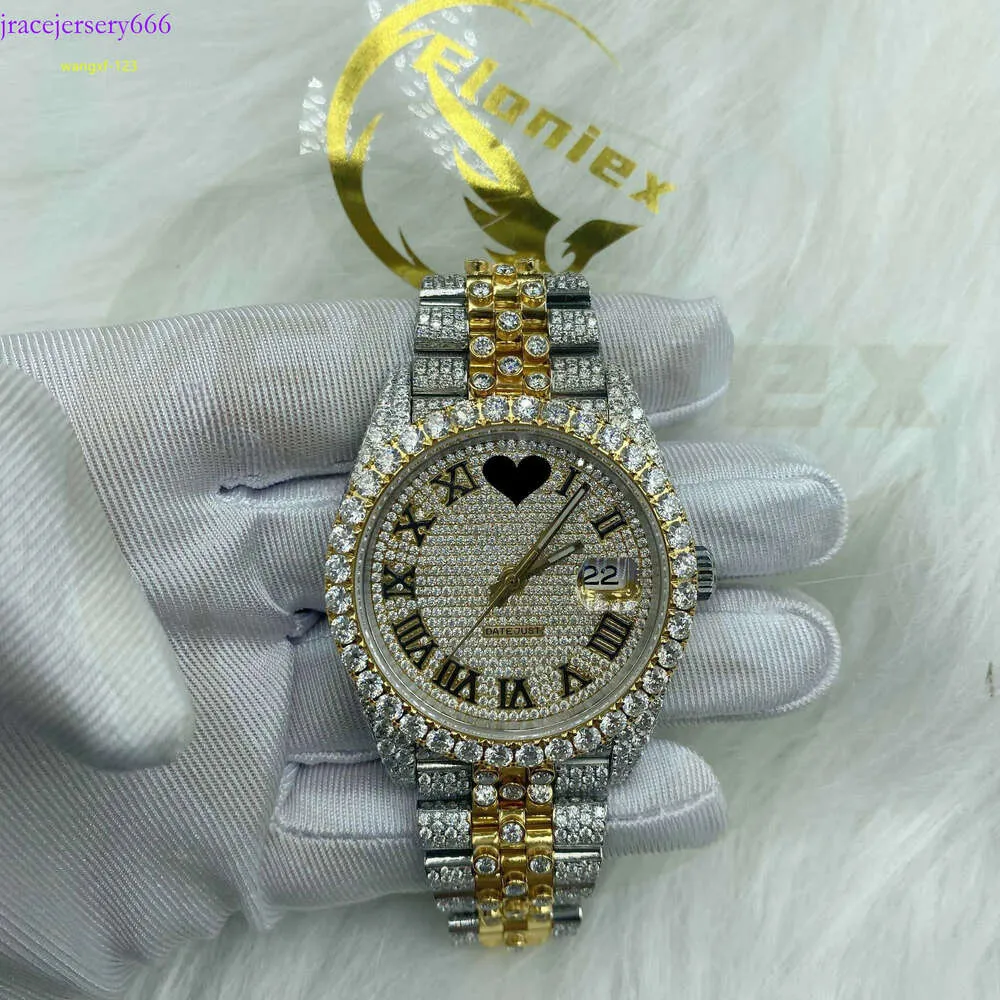 VVS complètes Moisanite Montres pour hommes rappeurs Iced Out DVVS1 Moisanite Diamond Hip-Hop Watch