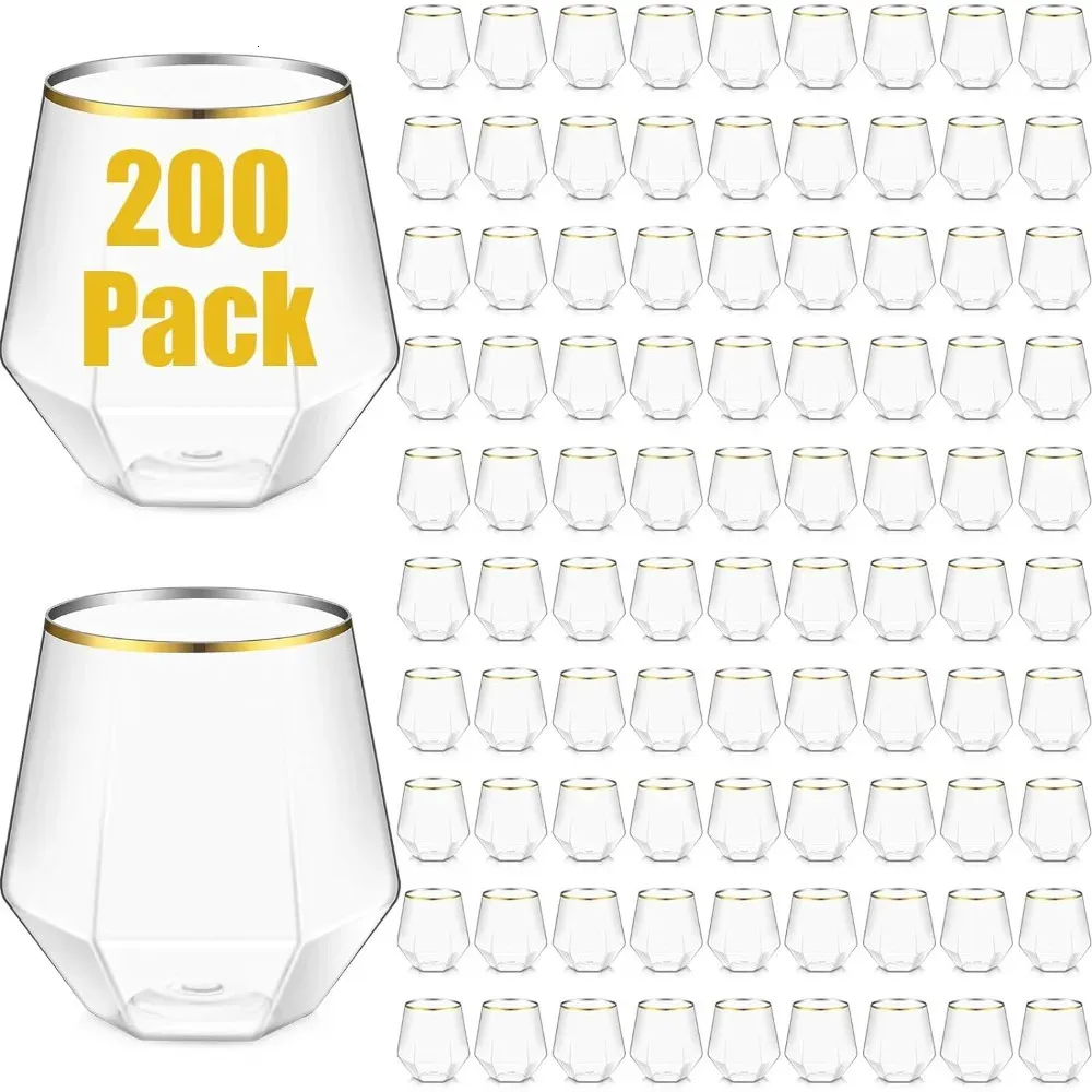 Reli. Disposable Wine Glasses (48 Pack, 12oz) Plastic Stemless Wine Glasses Disposable | Clear And Stemless For Parties, Cocktails, Whiskey, Weddings | Shatterproof - View #8
