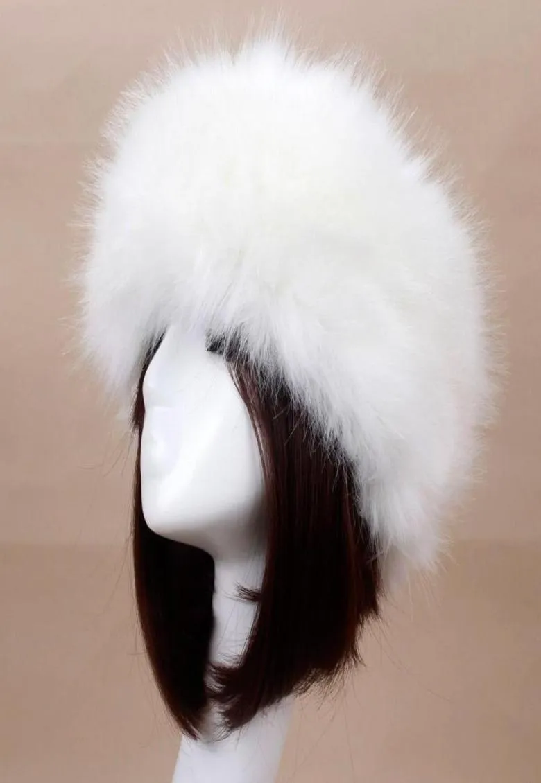 Женщина y fur пустая шляпа русская теплая шапка искусственная повязка дамы зимняя густая муфта для ушей шапочки/черепа 7096212