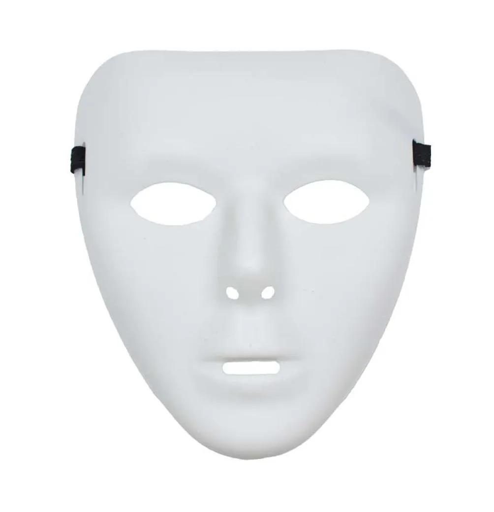 Jabbawockeez Plain White Face Full Mask For Halloween Masquerade Drama Party HipHop Ghost Dance Performances Props XBJK21054104065