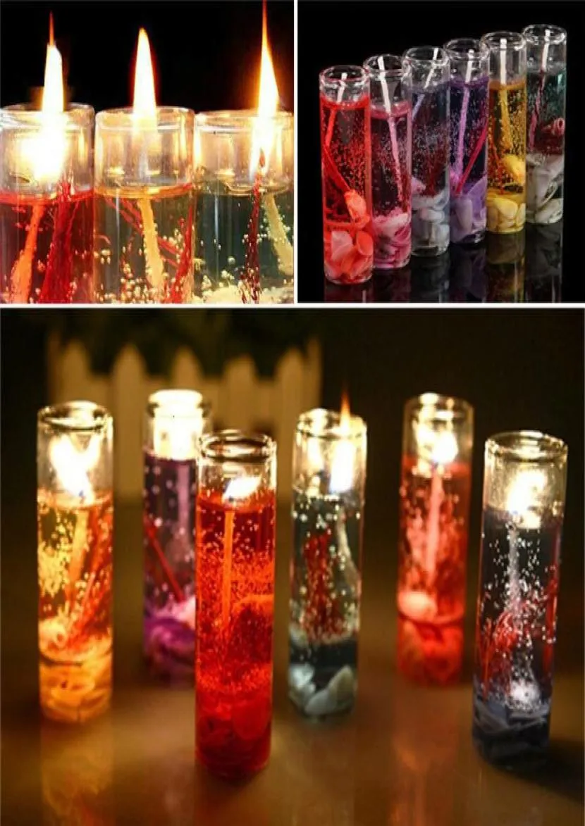 Crystal Glass Candle Holder Romantyczny wystrój baru ślubnego Wystrój świecznika Ocean Shells Walentynki pachnący galaretka Candle9470291