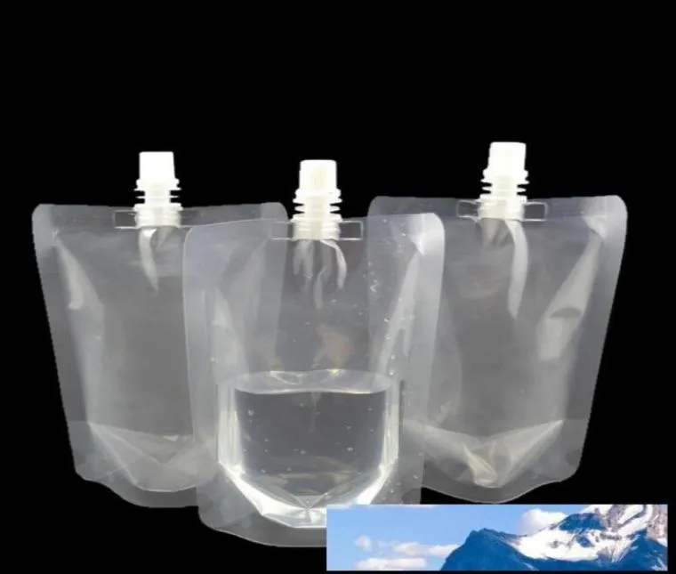 350 ml Stand up Plastic Backaging Borse Casetto per bevande per latte per latte per il latte bevanda liquido sacchetto da bevanda da bevanda NT7006459