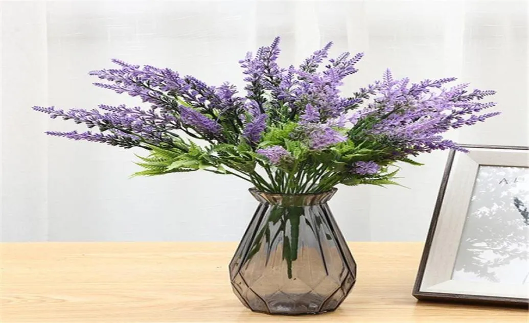 Artificial Flowers Lavender Church Garden Birthday Party Decoration Flower Bouquet For Home Wedding Fake Decorative Wreaths7331172