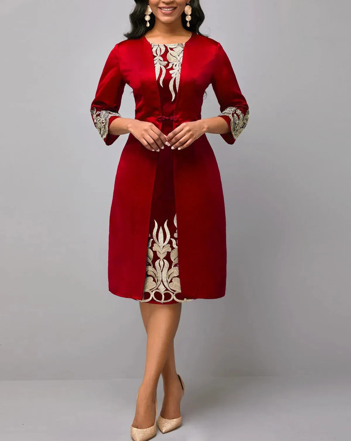 open collar dress code for ladies Navy Collar Dress – MATTUÎ Collection main image 0