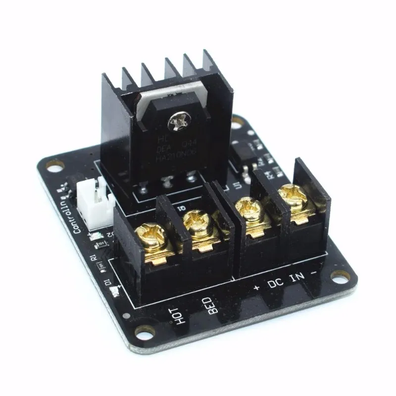 Ny 3D -skrivare Hot Bed MOSFET Power Expansion Bo Ard / Heat Bed Power Module för ANET A8 A6 A2 COMPAT Black Ramps 1.4