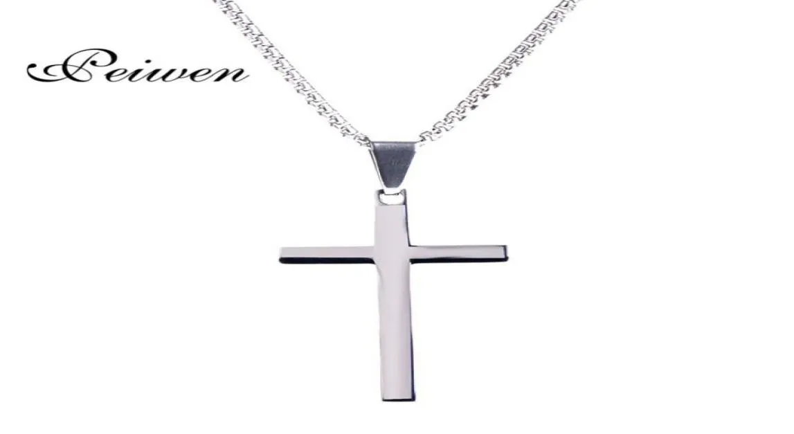 Anhänger Halskette Jesus Halskette für Männer Frauen Edelstahlkastenketten Kruzifix Silber Farbe Glücksgebet Schmuck 5363520