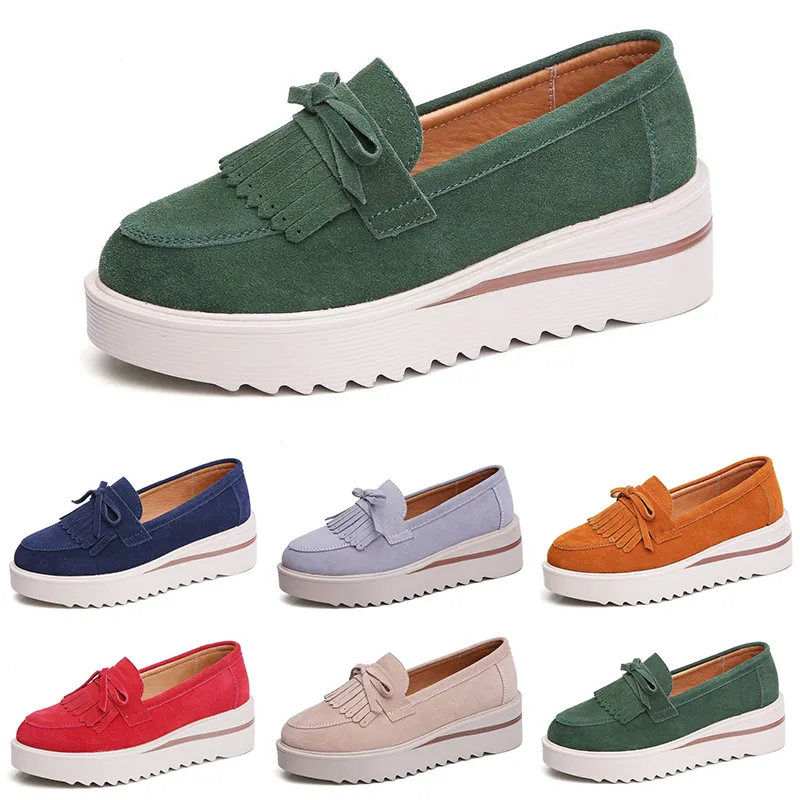 Gai Women Casual Shoes Platform Sneakers Slip on Black Brown Beige Red Green Green Navy Purple Grey Fashion Fashion Trainers Outdoor Jogging Walking