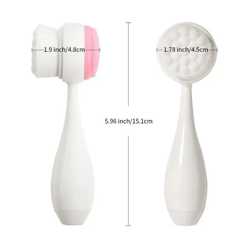 Manual Superfine Synthetic Hair Brush Portable Facial Comfortable Deep Cleansing Brush