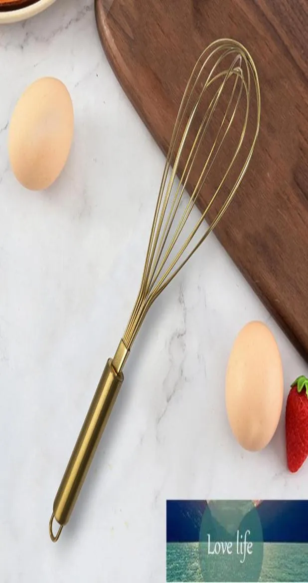 1 st guld rostfritt stål äggbeater hand visp ägg mixer bakning tårta verktyg bakset set hem ägg verktyg kök tillbehör för facto7291262