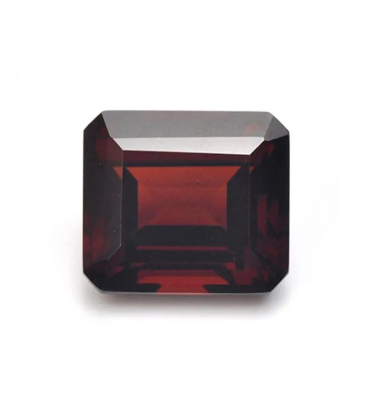 20pcslot princesse octogone Facette 5386 mm Cut Machine Factory entièrement chinois Natural Red Garnet Loose Gemstone pour Jewel1074658