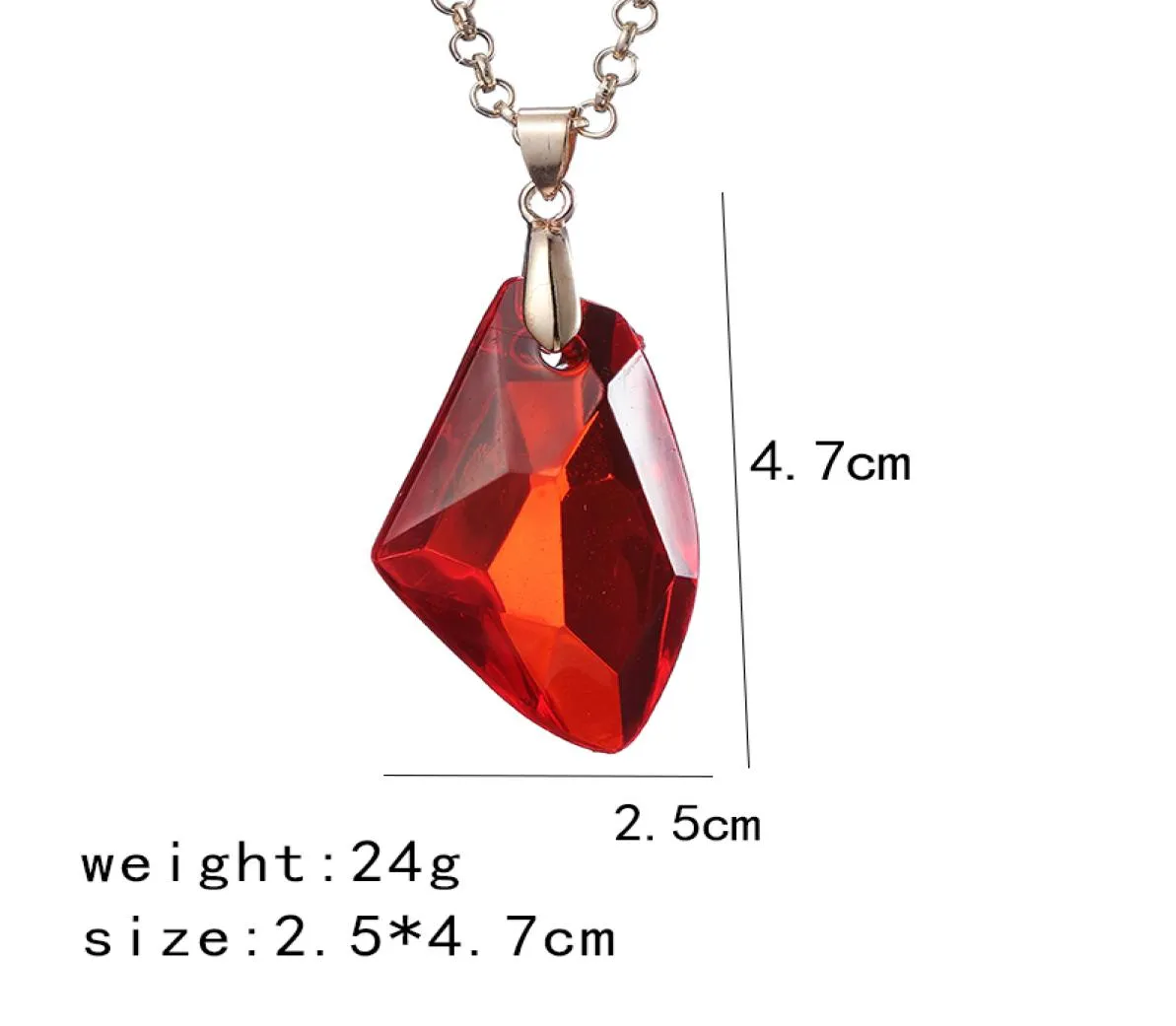 10pc Fashion Movie Charm Sorcerer Philosophers Magic Stone ketting Red Acryl Pendant Potter Jewelry for Men Women Gifts9894162