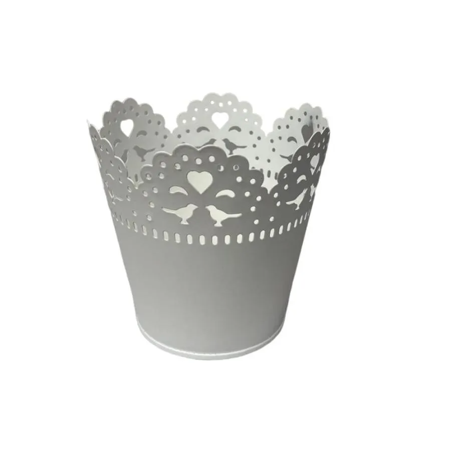 D10xh10cm Vase blanc mini jardinière de fleurs pour table de mariage