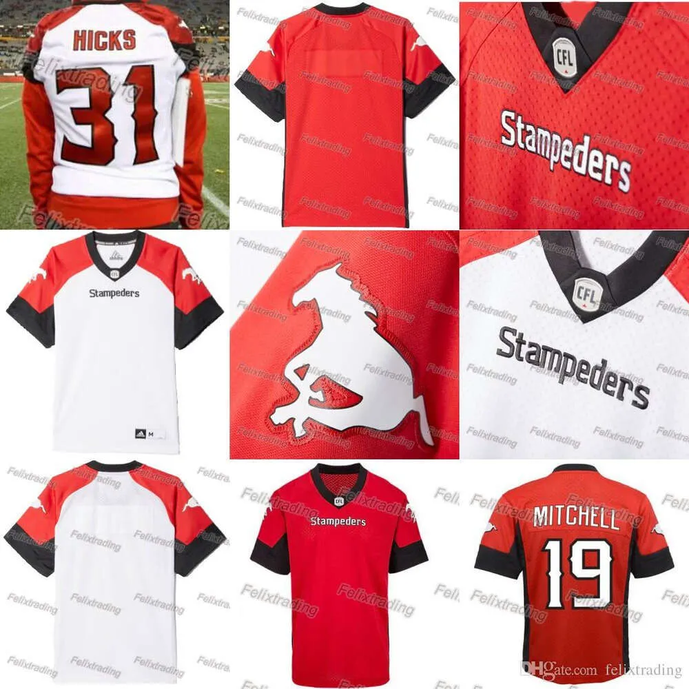 Jam Calgary Stampeders Jerseys 19 Bo Levi Mitchell Ed qualquer nome e número Jersey Frete grátis