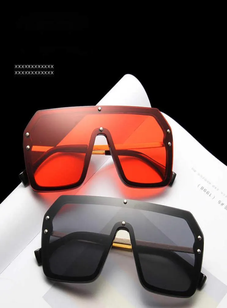 Sunglasses Hiphop Exaggerated Large Frame Conjoined Ladies Frameless Men Women Letters Lenses Fashion Sun Glasses for1872513