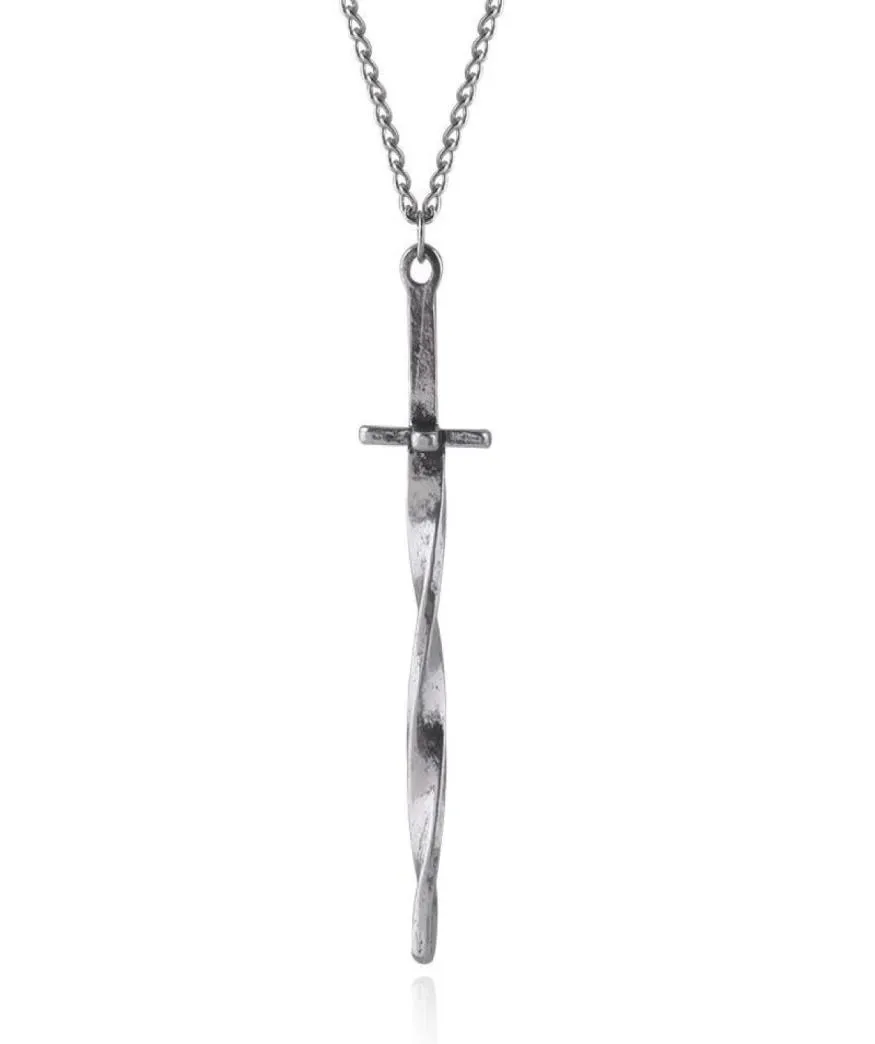 Colliers de pendentif jeu Dark Souls Filelink Collier de charme d'épée enroulé Fleur de vie pour les femmes accessoires bijoux En pendeur 9041249