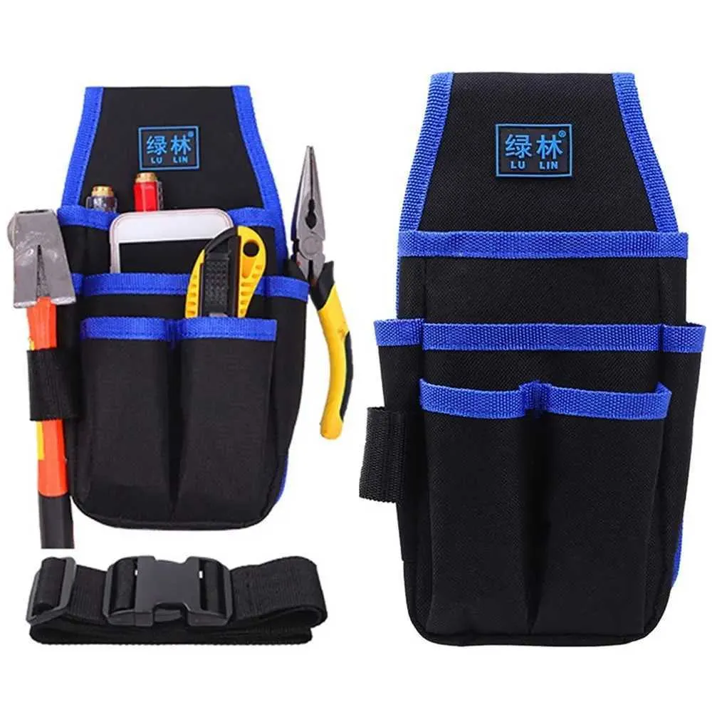 Tool Bag 9 In 1 Nylon Fabric Tool Belt Screwdriver Utility Kit Holder Tool Bag Pocket Pouch Bag Electrician Waist Pocket Pouch Tool Bag