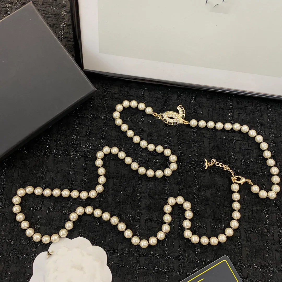 Charm Womens C Anhänger Halskette Designer C Marke Gold Halskette Cclies Klassische Luxus Perlenketten Vintage Design Geschenke Schmuck 5676586