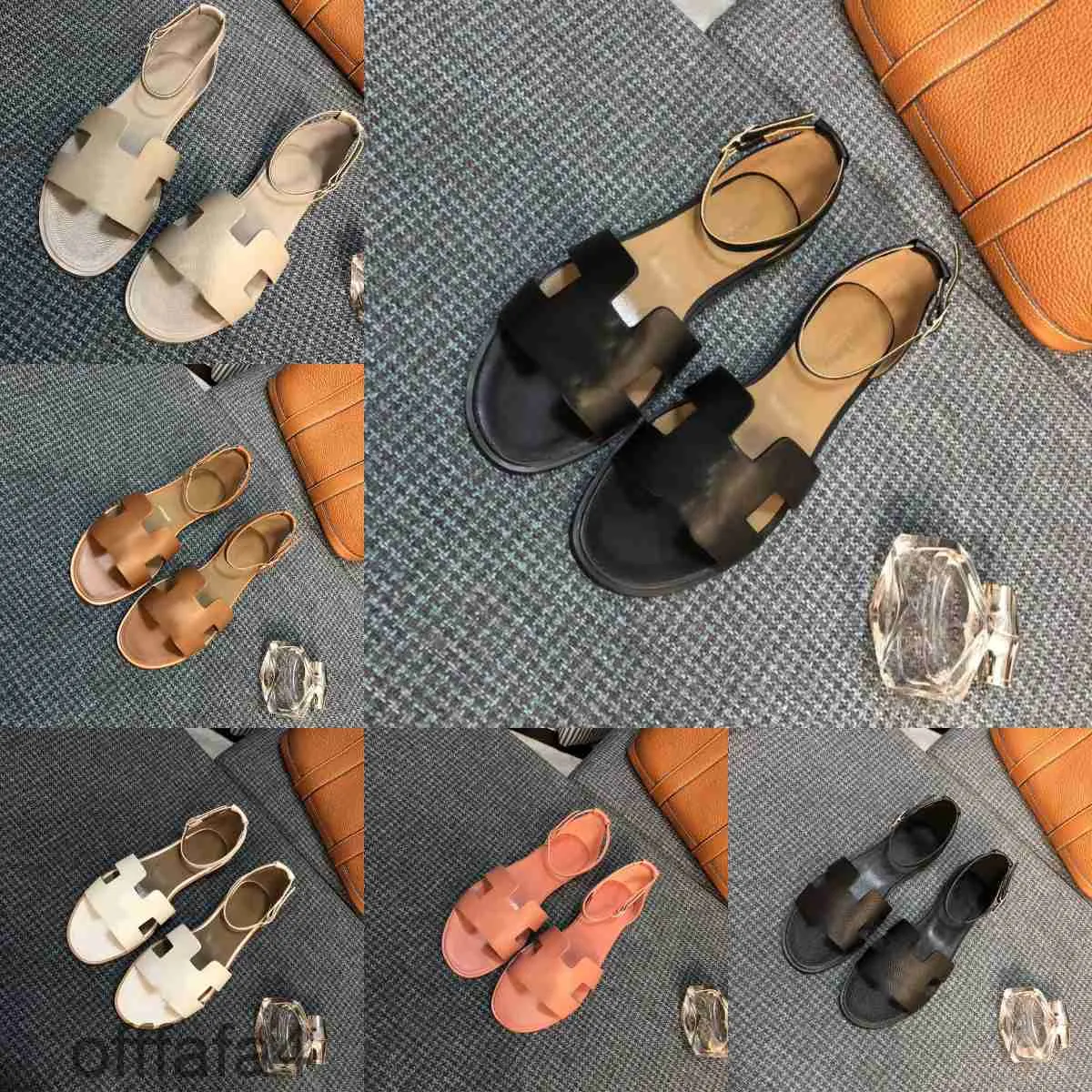 Designer Sandals One Strap Womens Thought Travel Flat Sandals Beach Roman Roman Buse Crineed Sondals Sandals с размером коробки 35-42
