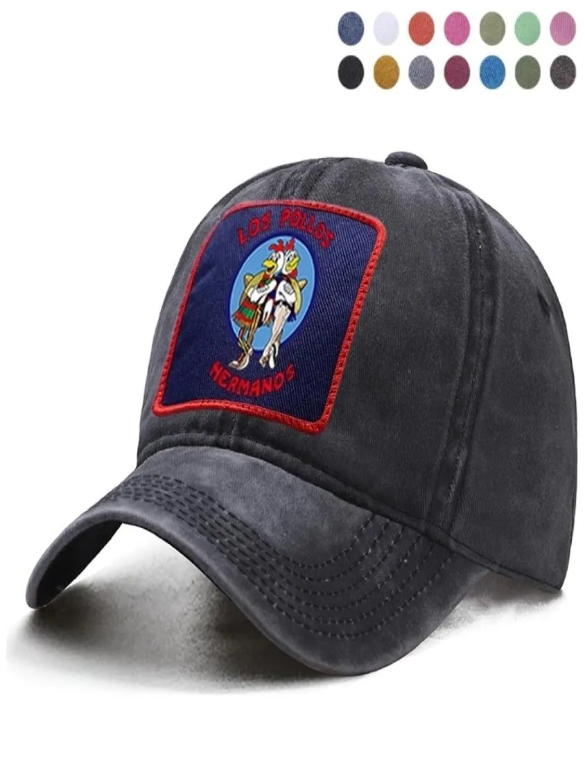 Los Pollos Hermanos Baseball Cap Женщина мужчина куриная шляпа козырька папа Trucker Solid Snapback Cavakett