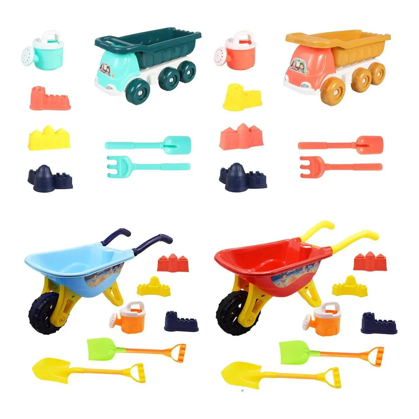 Beach Toy Shovel Play Sand Beach Game toy Set Wheelbarrow Gardening Tool Toy for Indoor Gardening Children Yard