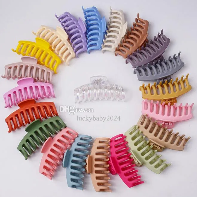 Dull Plock Girls Alligator Clamp Solid Women Girls Girls Plastic Hair Crows Fashion Vintage Barrettes Accessories Hair Accessories