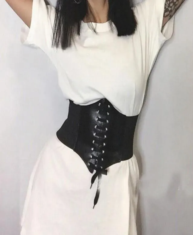 2019 Kvinnor Ultra Super Wide Belt Pu Elastic Corset Belt Fashion Wide Midje Damkläder Accesoories Kvinnliga dekorationer6633770