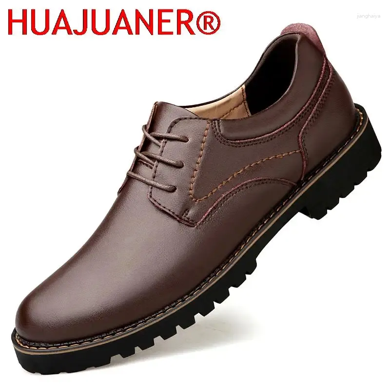 Casual schoenen Echte lederen mannen Stijlvolle Business Gentleman's comfortabele natuurlijke formele mode Oxfords For Man