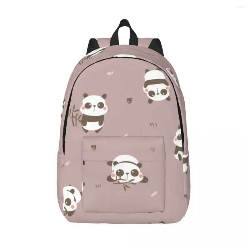 Backpack Men Mulheres Escola de grande capacidade para estudantes Cartoon Panda Bag