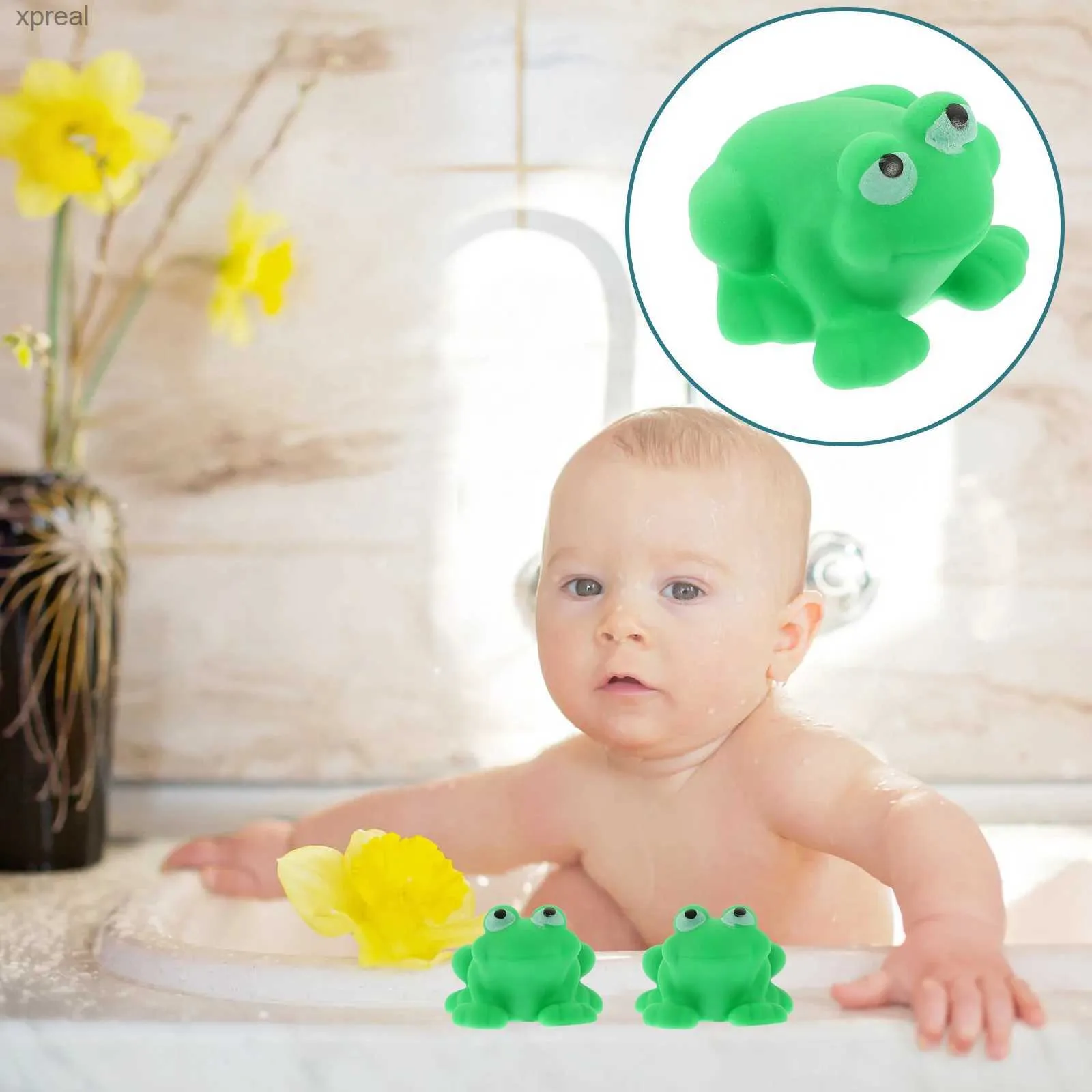 Bath Toys Water Toys for Babies Toddlers Bathing Frog Toys Zabawne Zwierzęta dla dzieci Toddlery bawiące się w wodzie klęczące wzywające do Frogswx