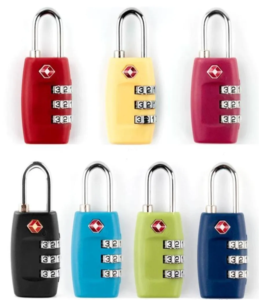 Nuovo blocco combinato di codice TSA a 3 cifre blocchi doganali resettabili serrature da viaggio bagagli valigia ad alta sicurezza SN25596918689
