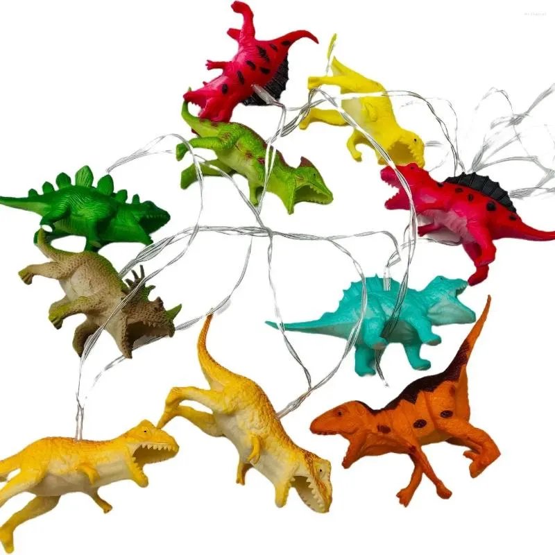 Saiten LED Dinosaurier Leichte Vergnügungspark Kinderzimmer Dekoration Emaille Cartoon Tier Weihnachtstag
