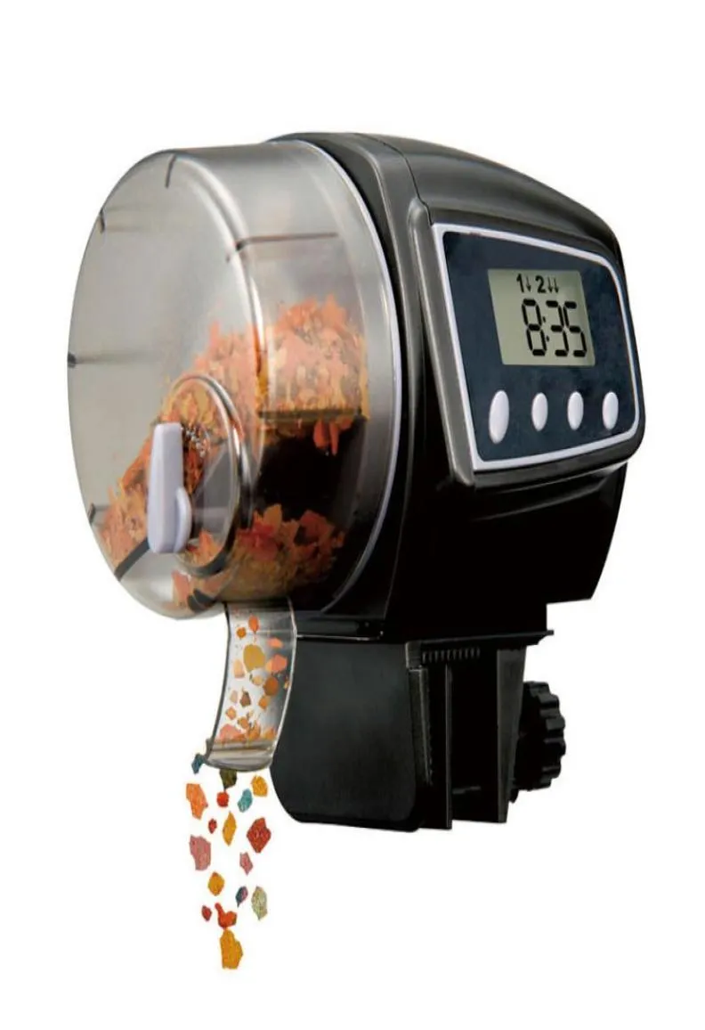 LCD Mostrar alimentador de pescado automático Aquarium Tank Food Food Temperador automático Suministros de alimentación para pescado Tortuga de camarones AF2009D1066653