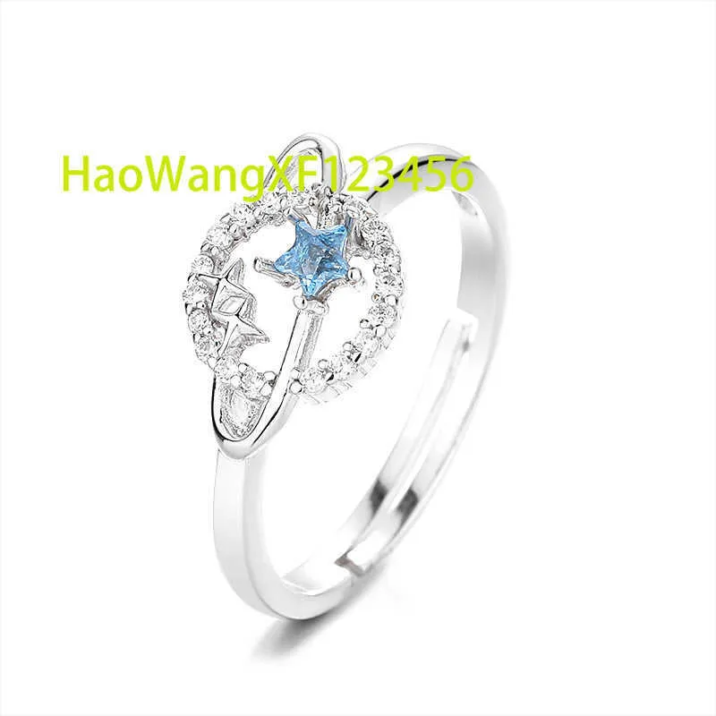 S925 Sterling Silver Planet Ring Creative Pentagram Fashion Ring pour les femmes Saint Valentin et cadeau de la fête des mères