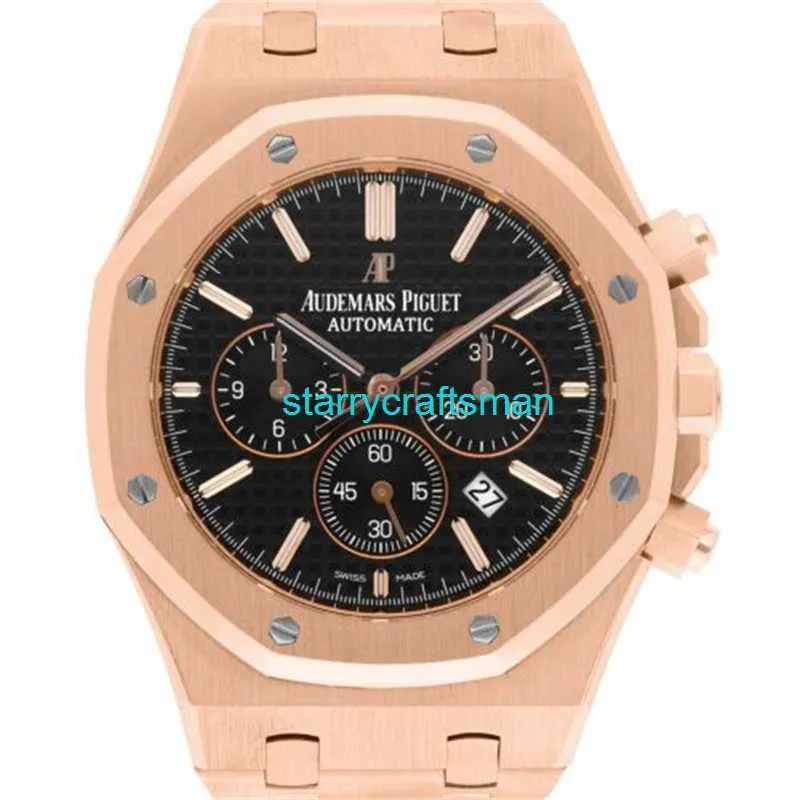 Lyxklockor APS Factory Audemar Pigue Royal Oak Time Watch Rose Gold Black Mens Watch 26320or OO.1220or.01 STLL