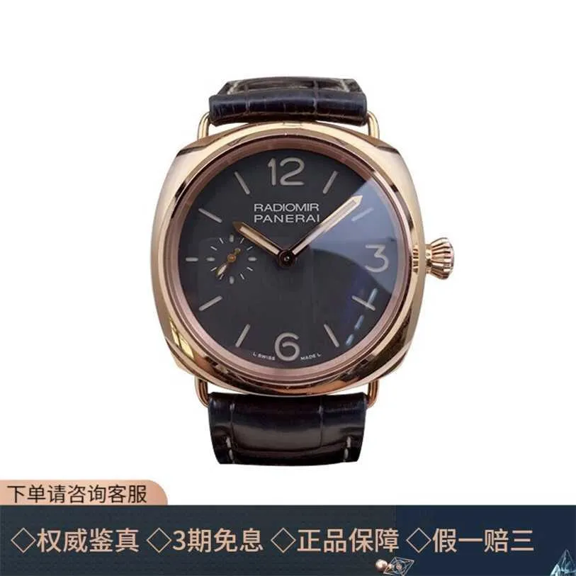 Panerai maschi luminorss orologio da polso marina orologio automatico meccanico panereis radiomir series pam00439 manuale meccanico da uomo di lusso in oro rosa 18k